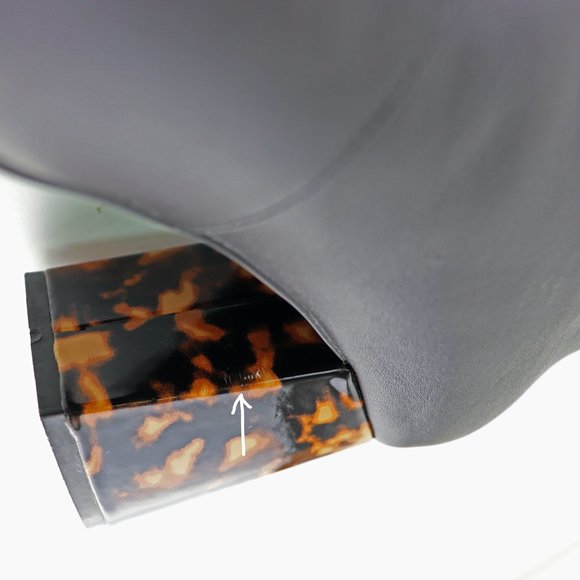 NWT Sol Sana Cecile Bootie Black Leather Ankle Boot Tortoise Heel 40 / 10 - Picture 11 of 12